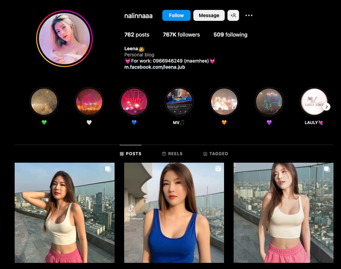 Nalinna Chuchot (leena.jub - nalinna - nalinnaaa) - thai Leaked profile