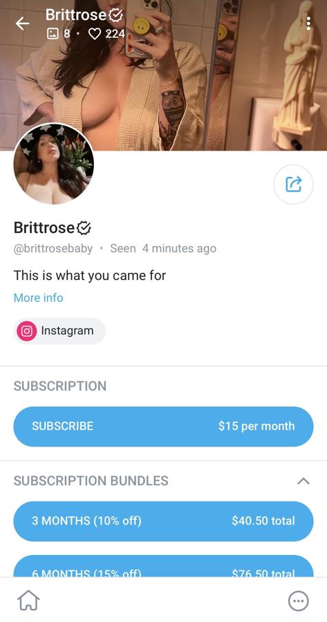 Brittany Rose Bush / brittrosebaby Leaked profile